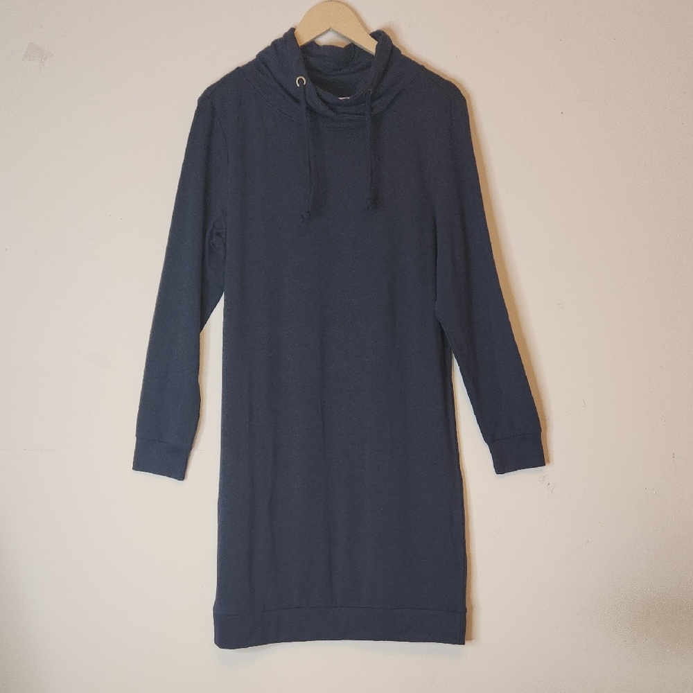 SERRA Sweatshirt Dress Long Sleeves, Navy Blue, size XL